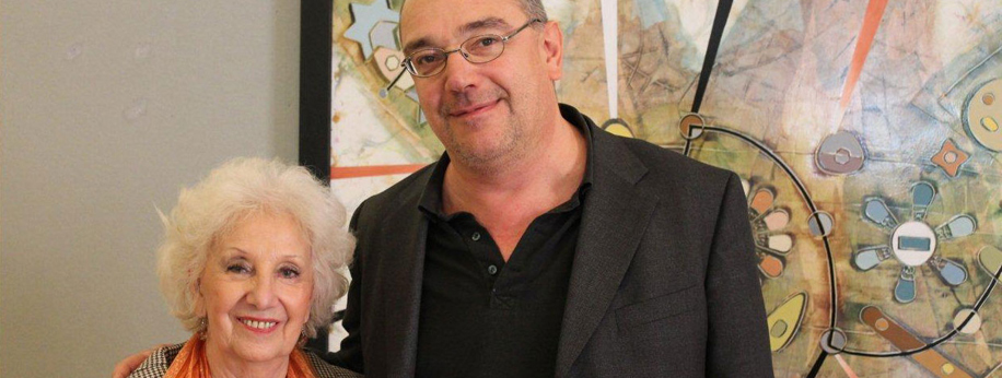 Andrea Benetti e Estela Carlotto a Palazzo D’Accursio (Bologna) alla mostra di Andrea Benetti