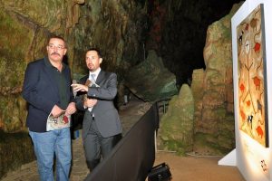 Andrea Benetti e Tommaso Pace, presidente delle Grotte di castellana (BA)